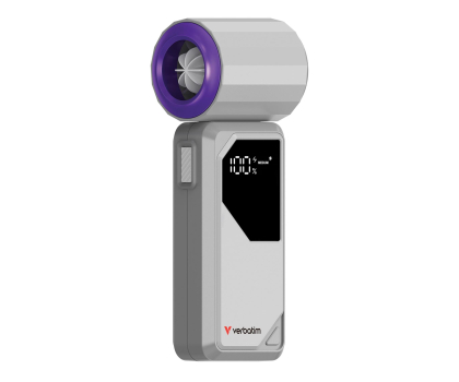 Gadżet technologiczny Verbatim Cool’n’Go AirJet Handheld Fan Grey/Purple